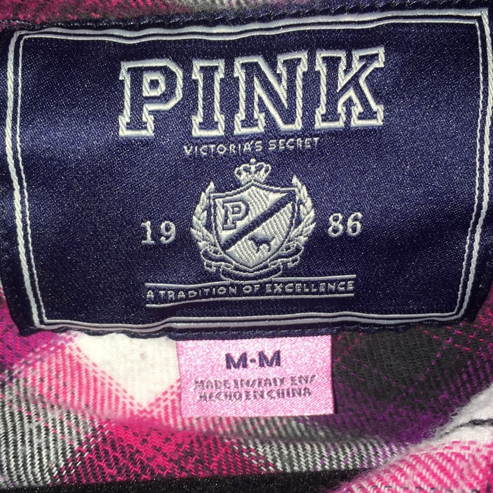 VS PINK Button Down Plaid Shirt - Picture 5 of 5
